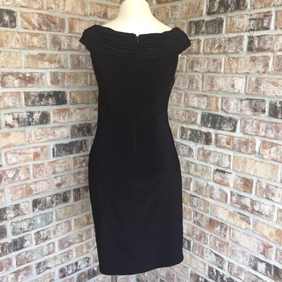Adrianna Papell Semi Off Shoulder Dress 4 - Picture 3 of 5